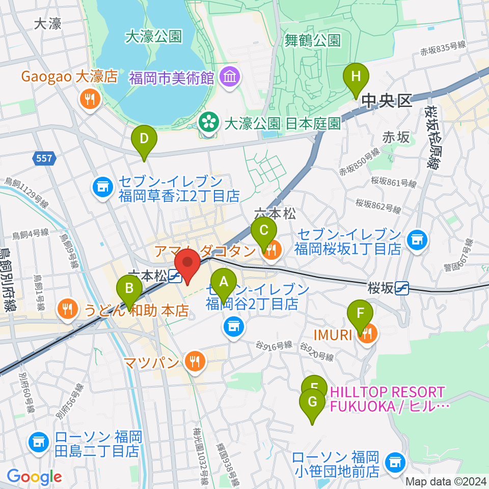 福岡市科学館周辺のホテル一覧地図