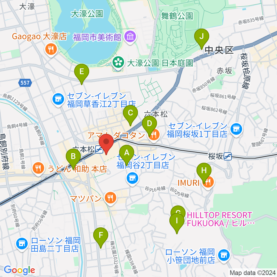 福岡市科学館周辺のホテル一覧地図