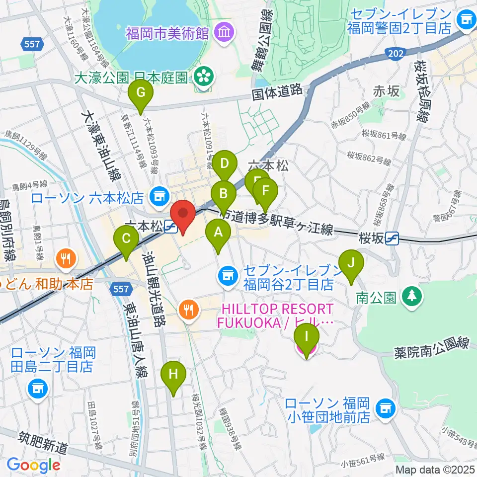 福岡市科学館周辺のホテル一覧地図