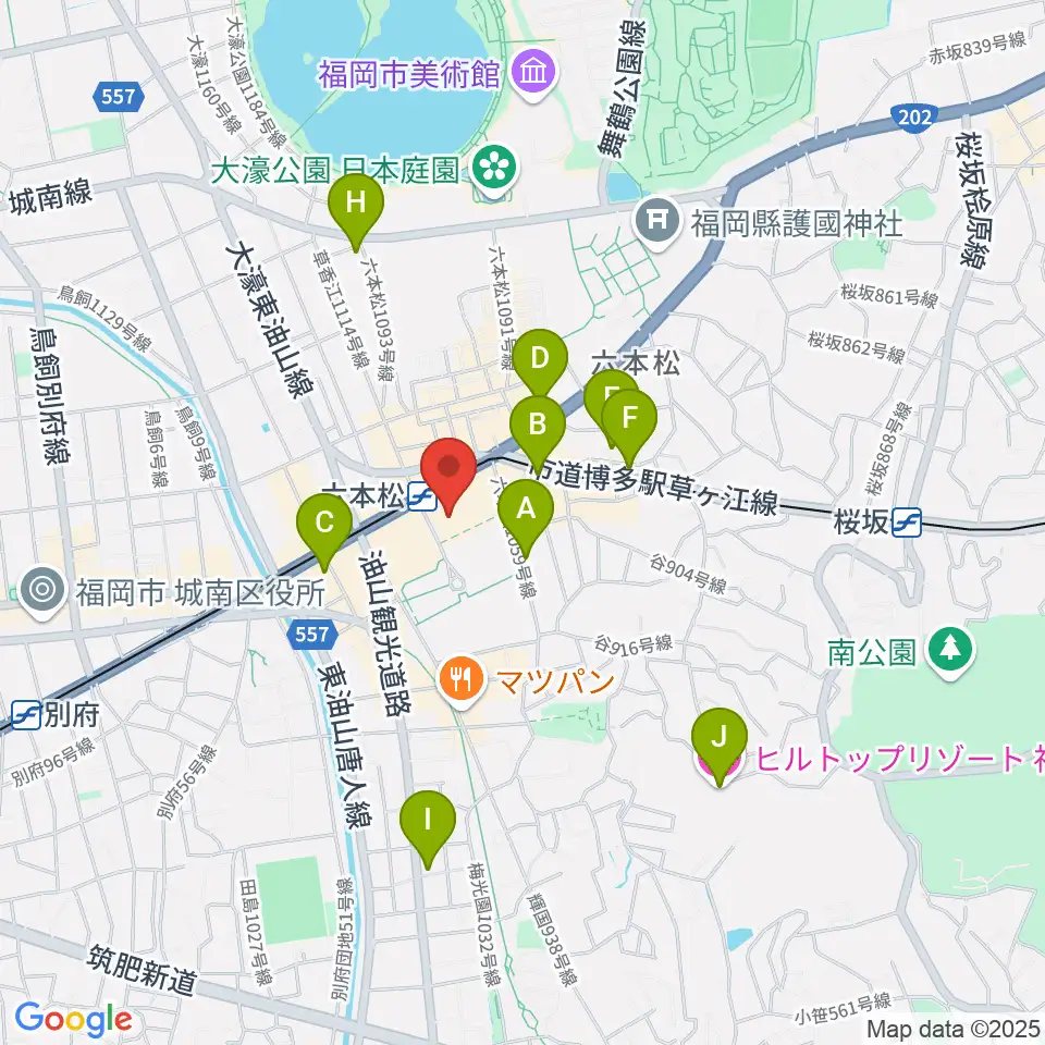 福岡市科学館周辺のホテル一覧地図