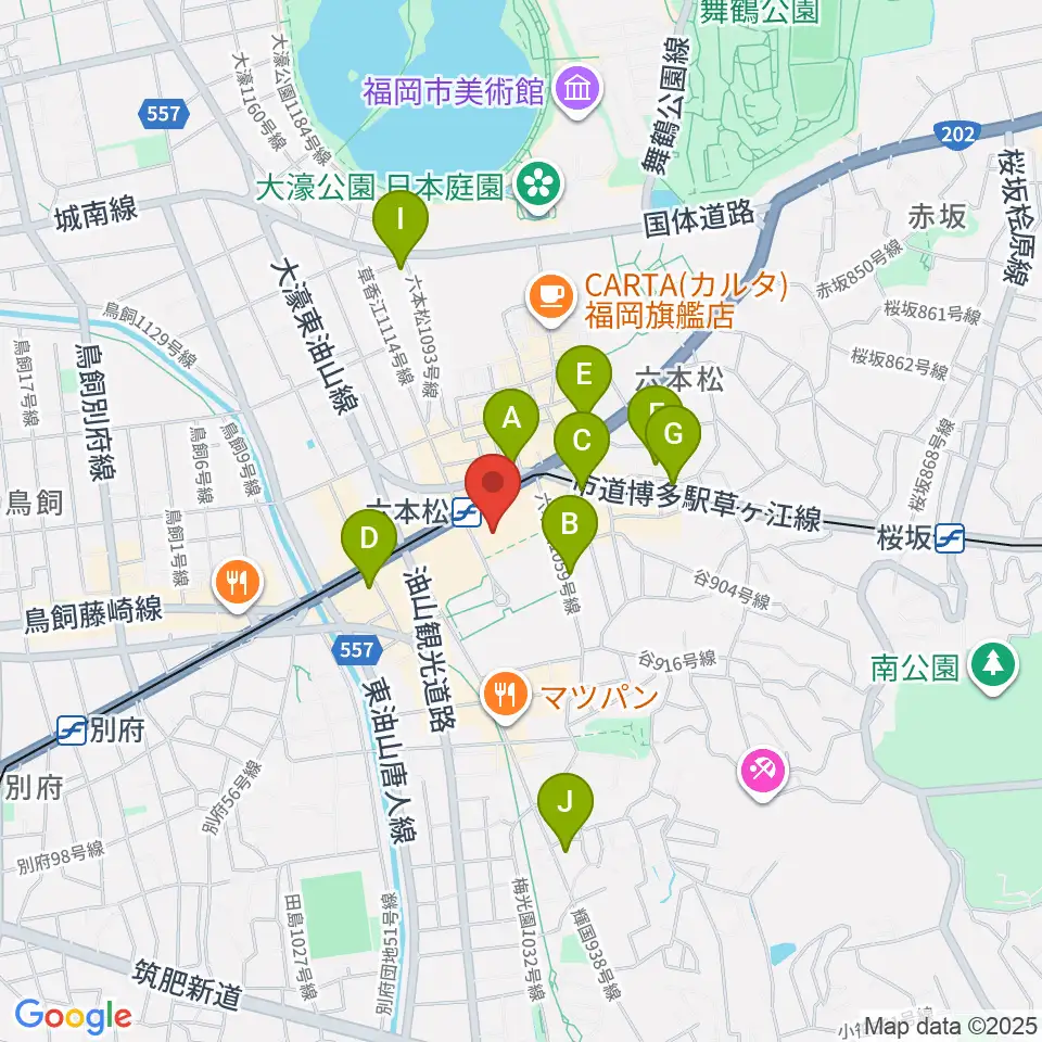 福岡市科学館周辺のホテル一覧地図