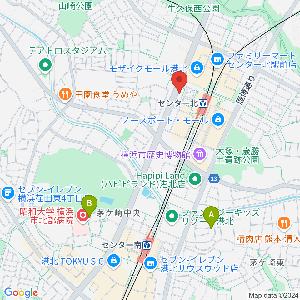 T-Music Yokohama周辺のホテル一覧地図