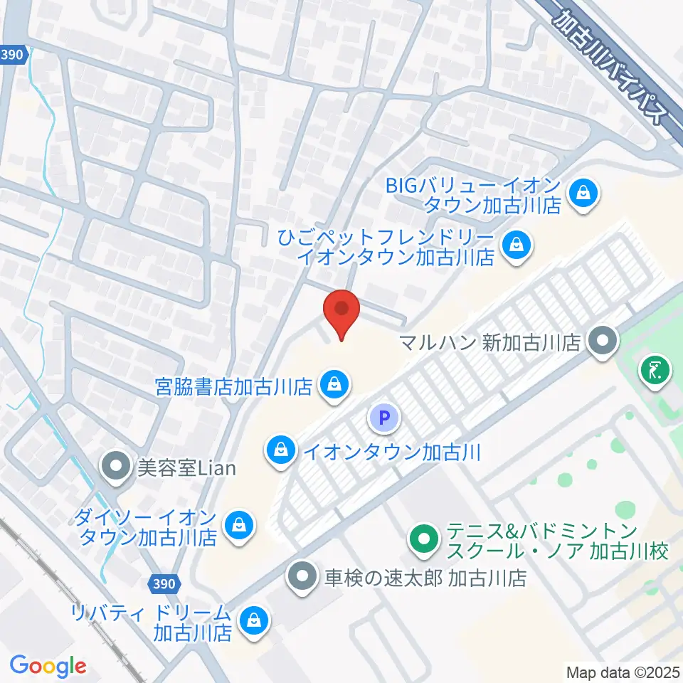 森岡楽器 加古川店ウィンズサテライト周辺のホテル一覧地図