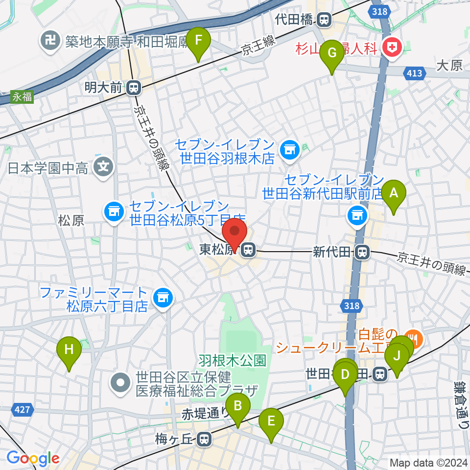 music studio MAYS周辺のホテル一覧地図