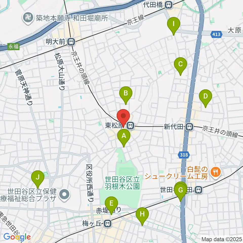 music studio MAYS周辺のホテル一覧地図