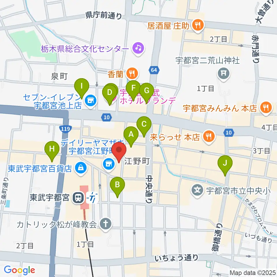 ミヤラジ 宇都宮コミュニティFM周辺のホテル一覧地図