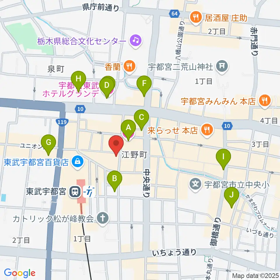 ミヤラジ 宇都宮コミュニティFM周辺のホテル一覧地図