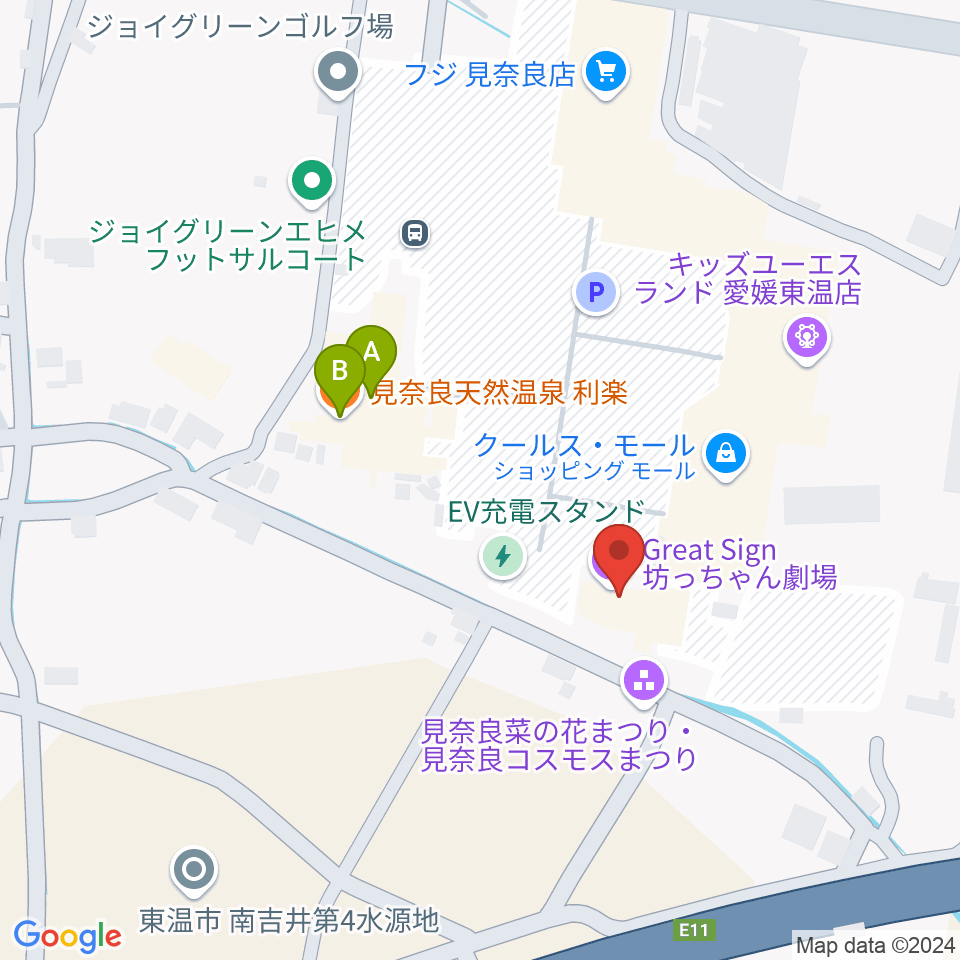 Great Sign 坊っちゃん劇場周辺のホテル一覧地図