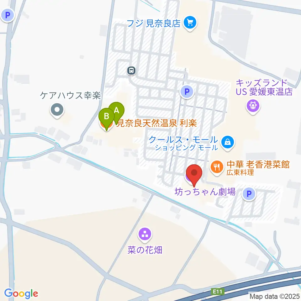 坊っちゃん劇場周辺のホテル一覧地図
