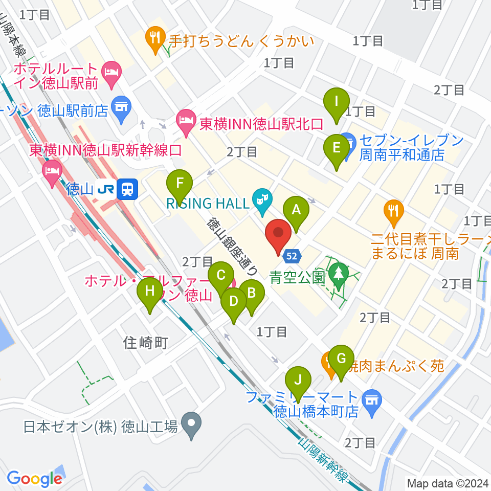 周南LIVE TAKU周辺のホテル一覧地図