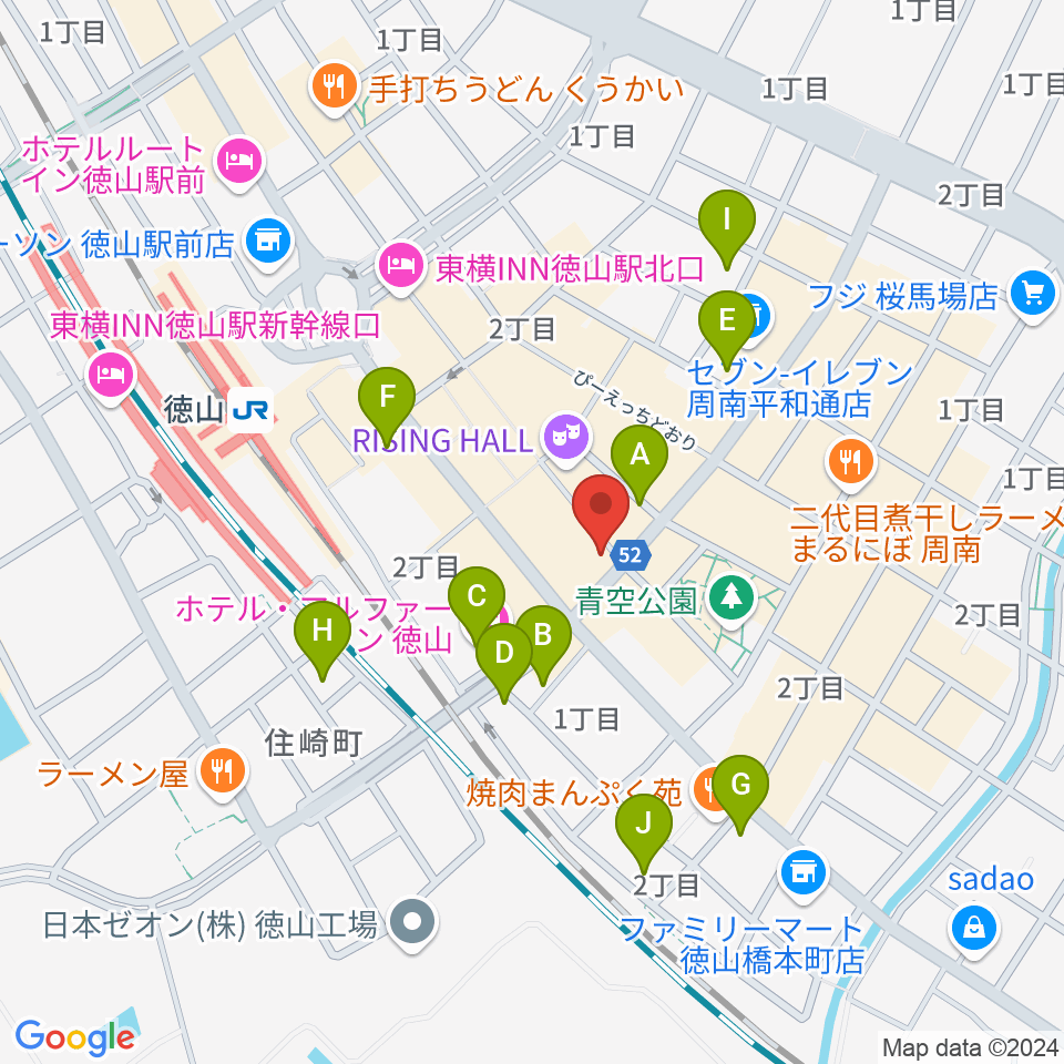 周南LIVE TAKU周辺のホテル一覧地図