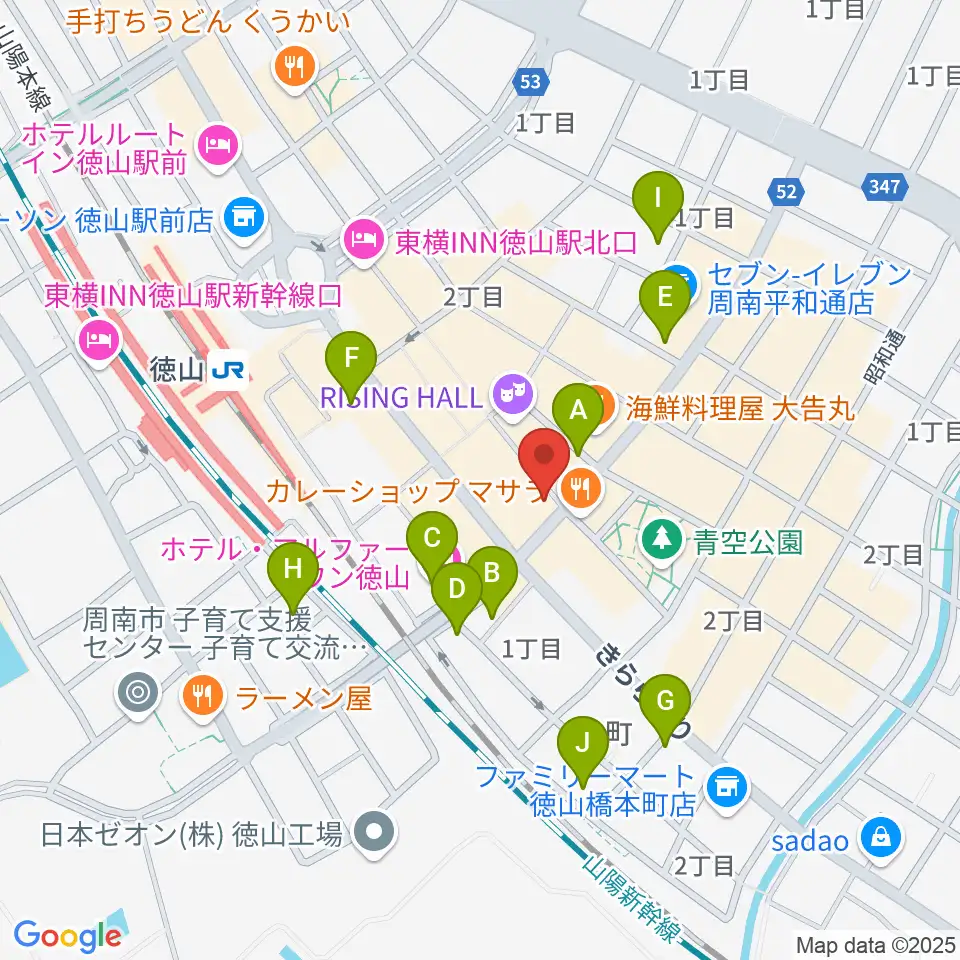 周南LIVE TAKU周辺のホテル一覧地図