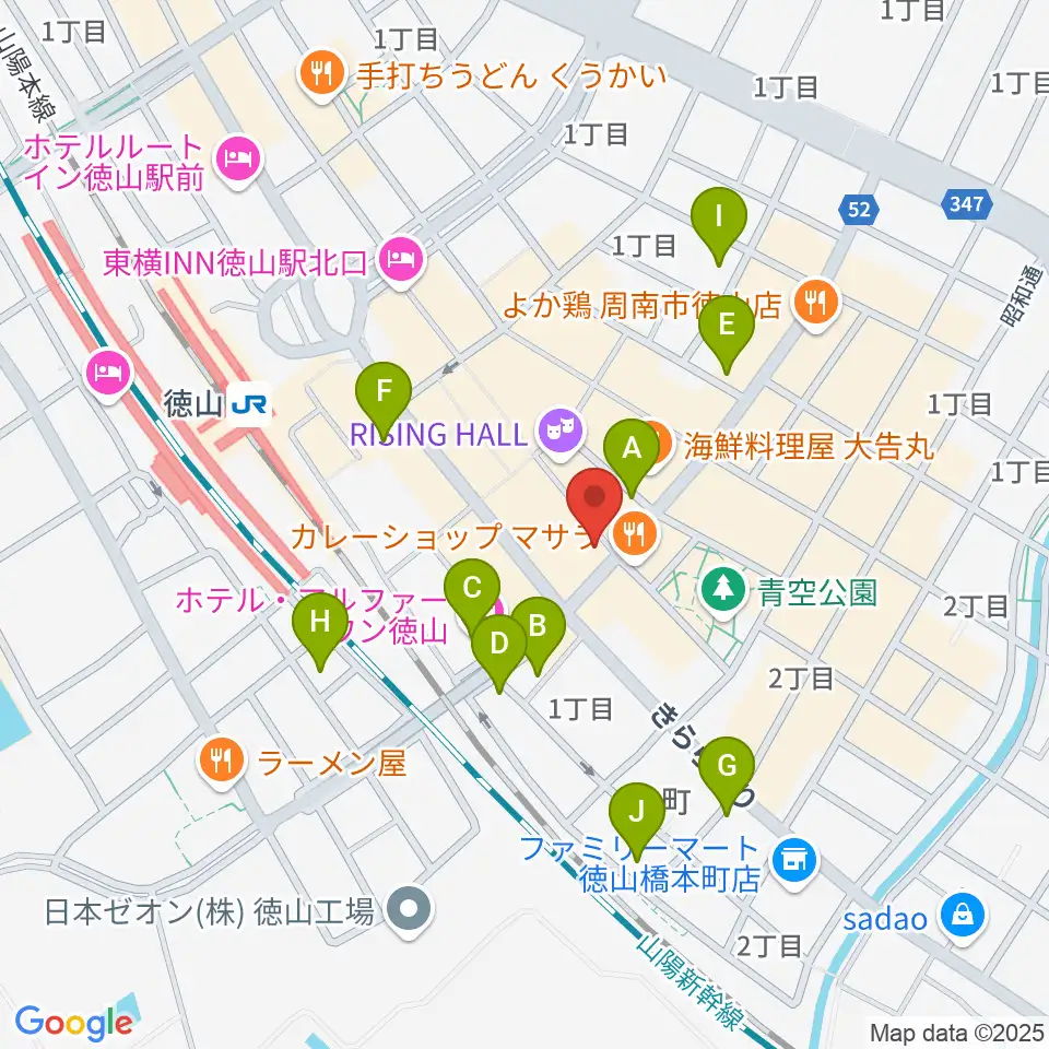 周南LIVE TAKU周辺のホテル一覧地図