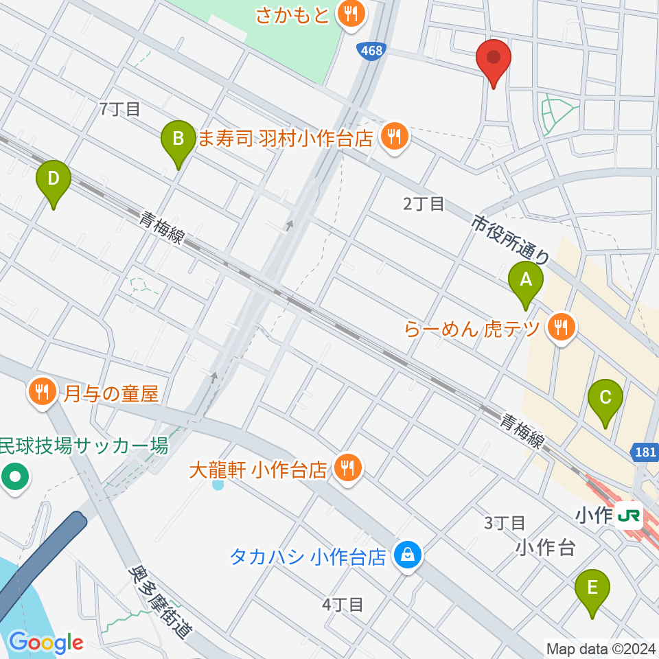 おおたけピアノ教室周辺のホテル一覧地図