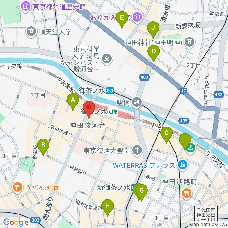 クロサワウインドお茶の水店周辺のホテル一覧地図