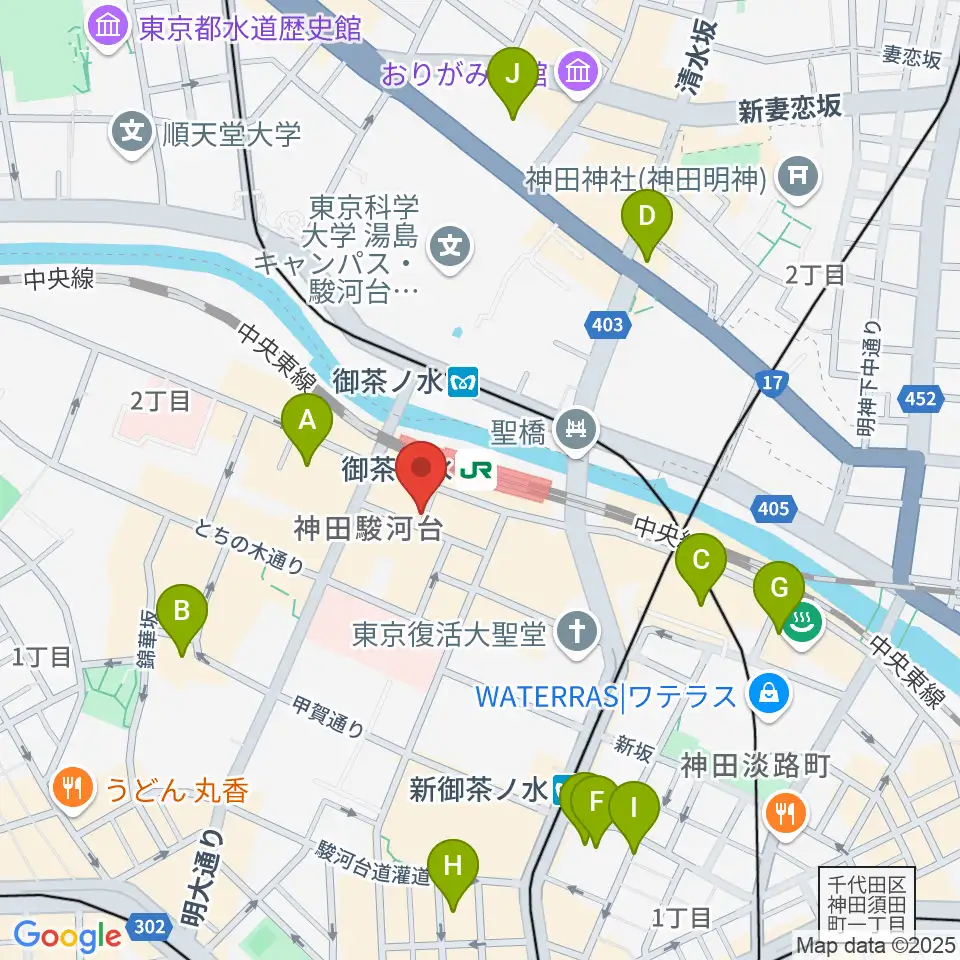 ＡＡＡイワタ楽器周辺のホテル一覧地図