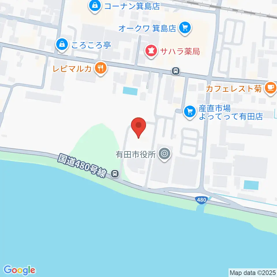 有田市民会館周辺のホテル一覧地図