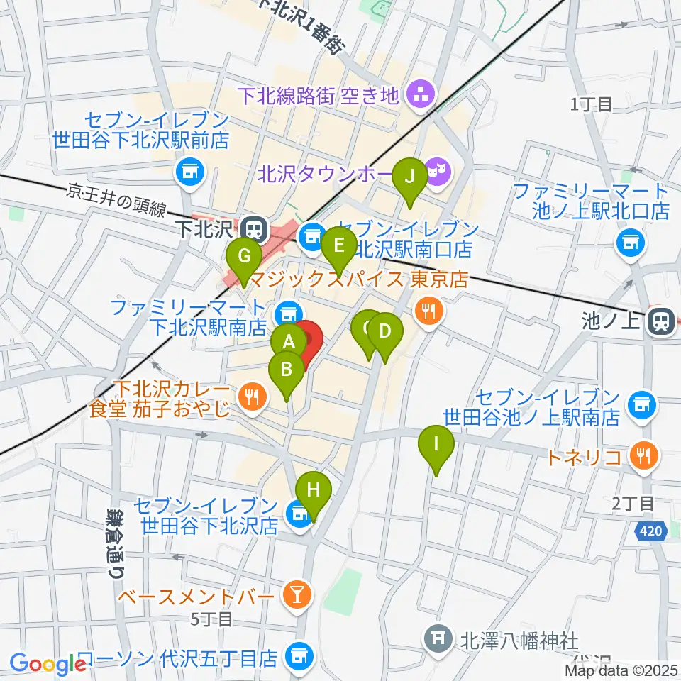 下北沢 近松周辺のホテル一覧地図
