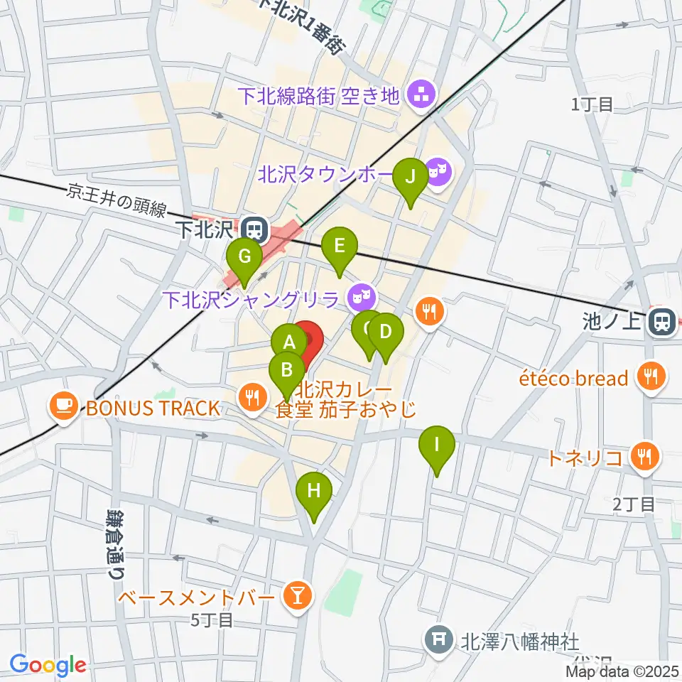 下北沢 近松周辺のホテル一覧地図