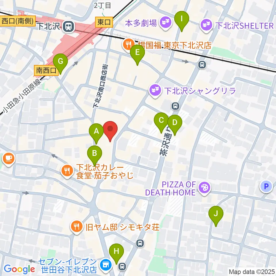 下北沢 近松周辺のホテル一覧地図