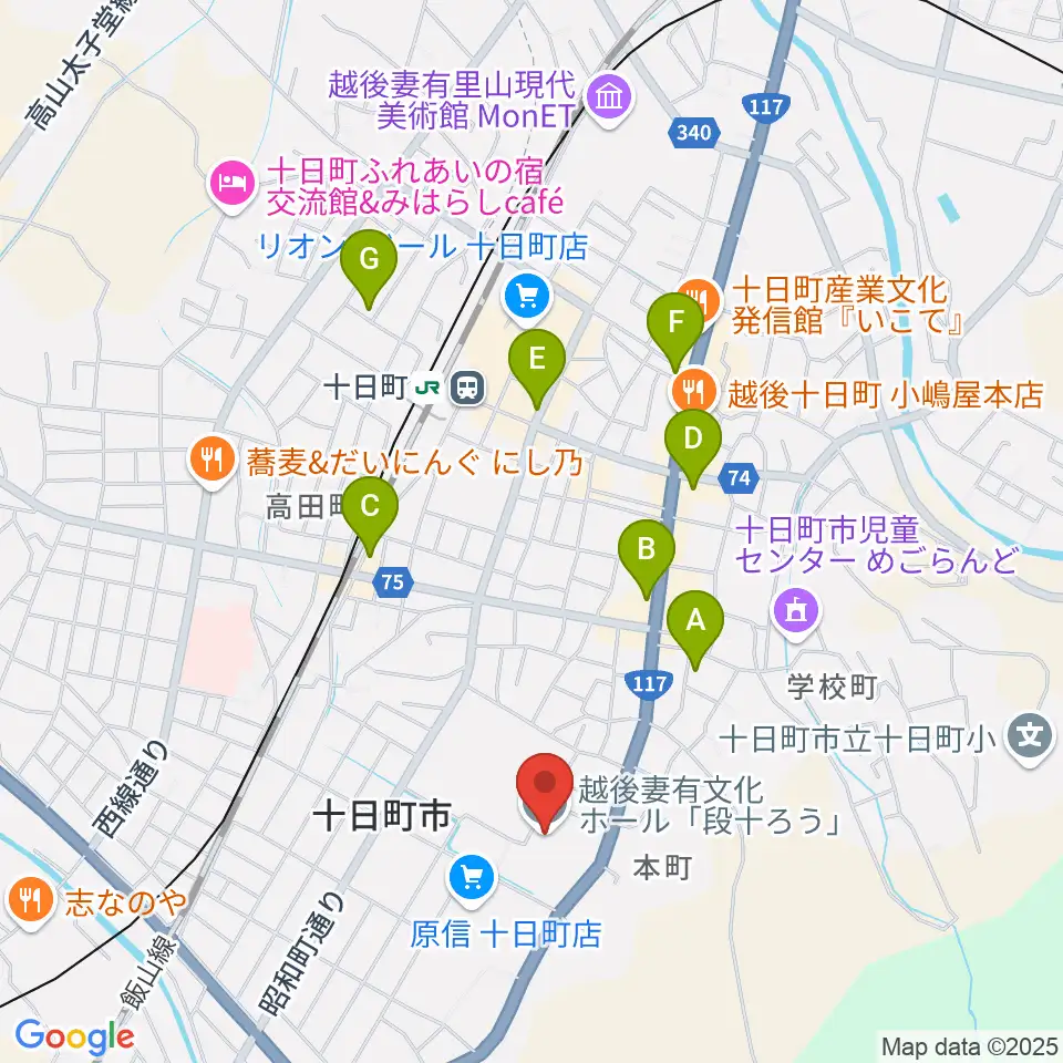 越後妻有文化ホール 段十ろう周辺のホテル一覧地図