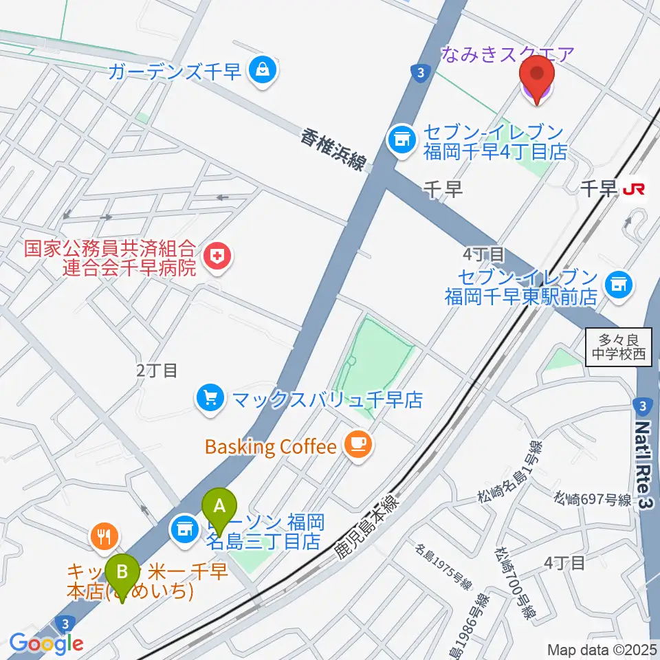 なみきスクエア・東市民センター周辺のホテル一覧地図