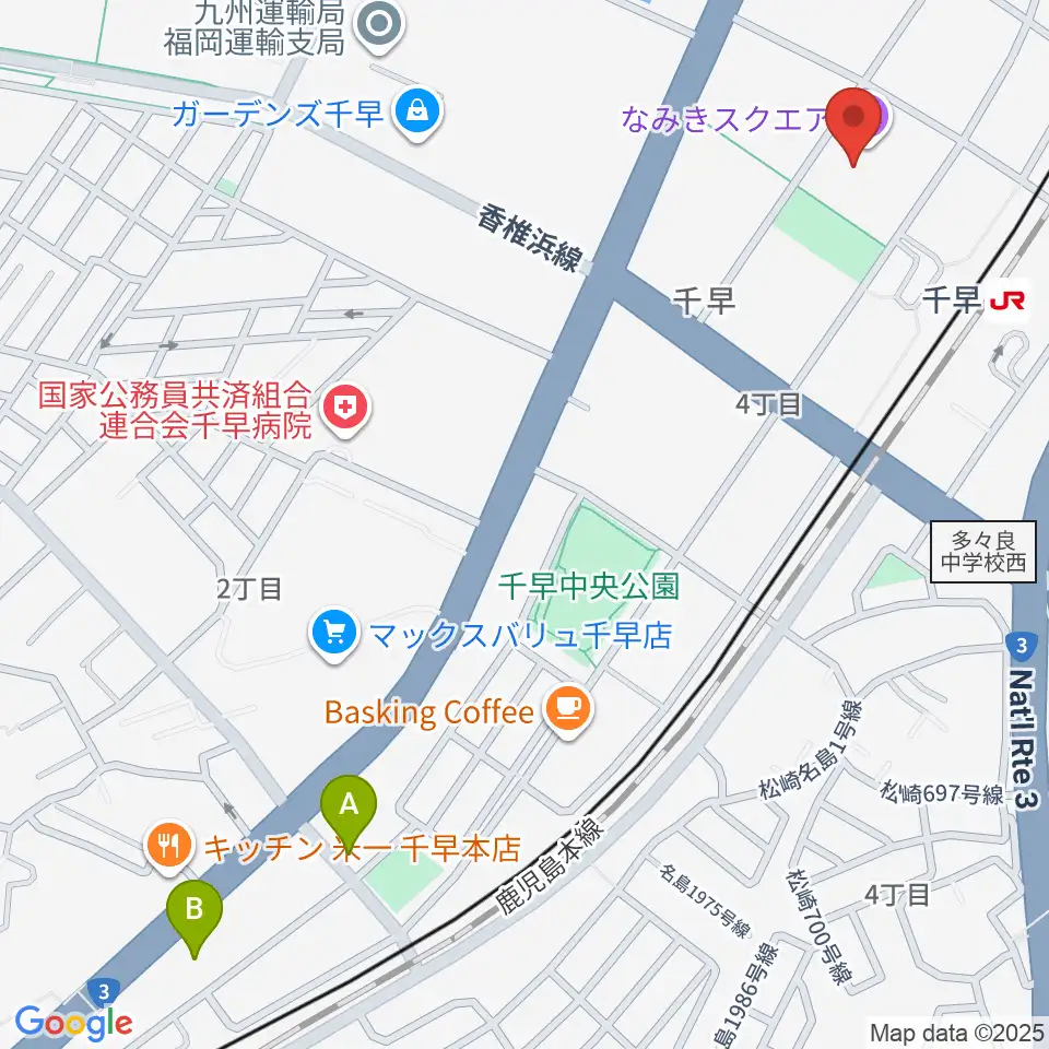 なみきスクエア・東市民センター周辺のホテル一覧地図