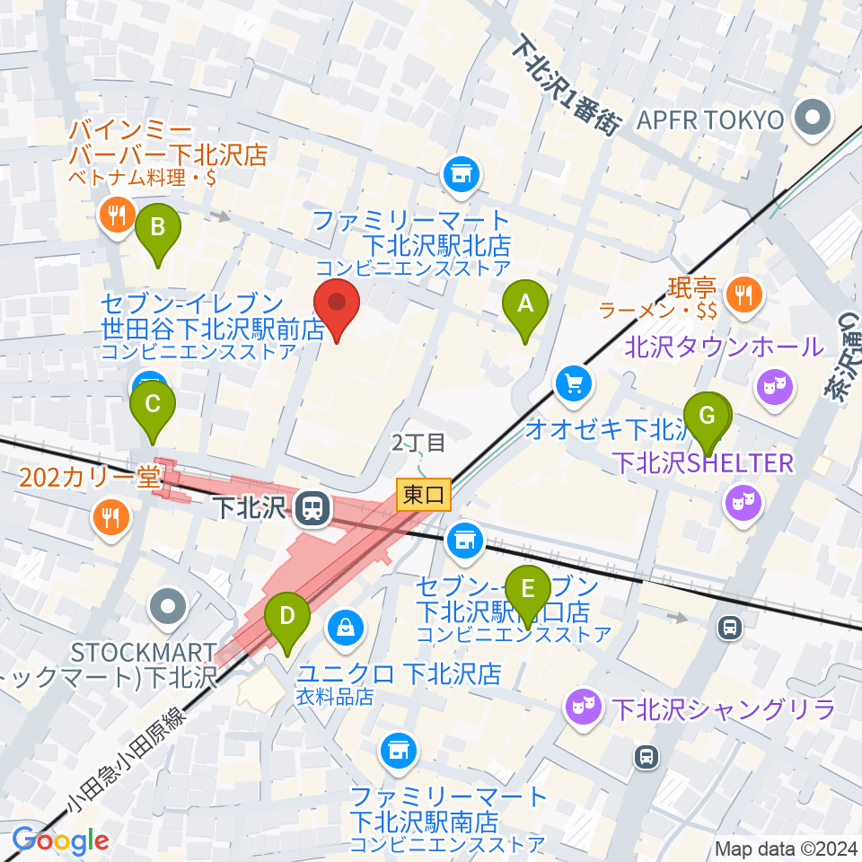 下北沢しもきたドーン周辺のホテル一覧地図