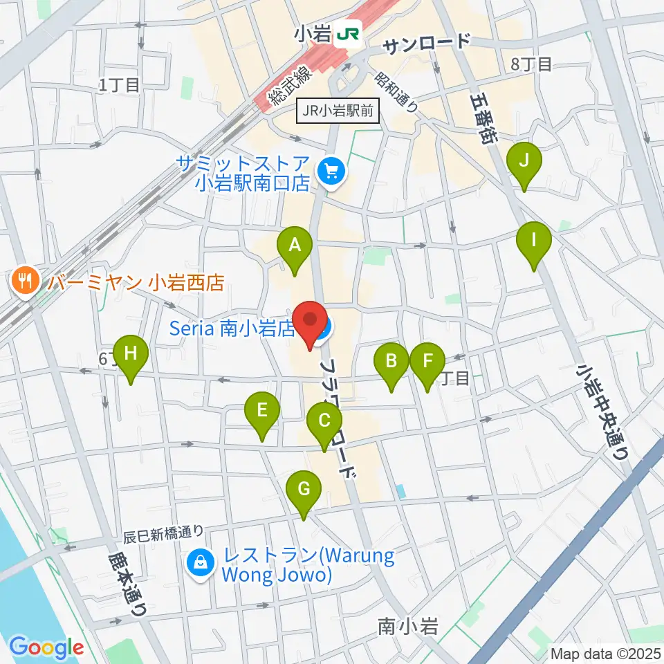 南小岩バッハザール周辺のホテル一覧地図