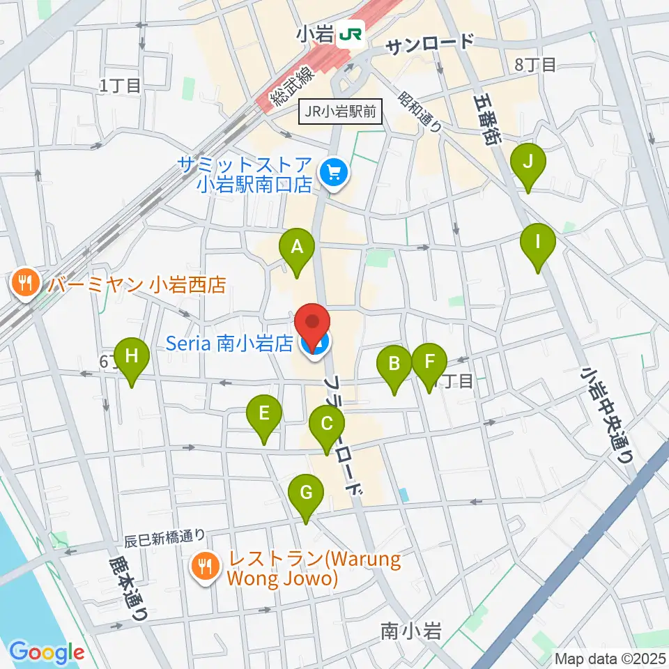南小岩バッハザール周辺のホテル一覧地図