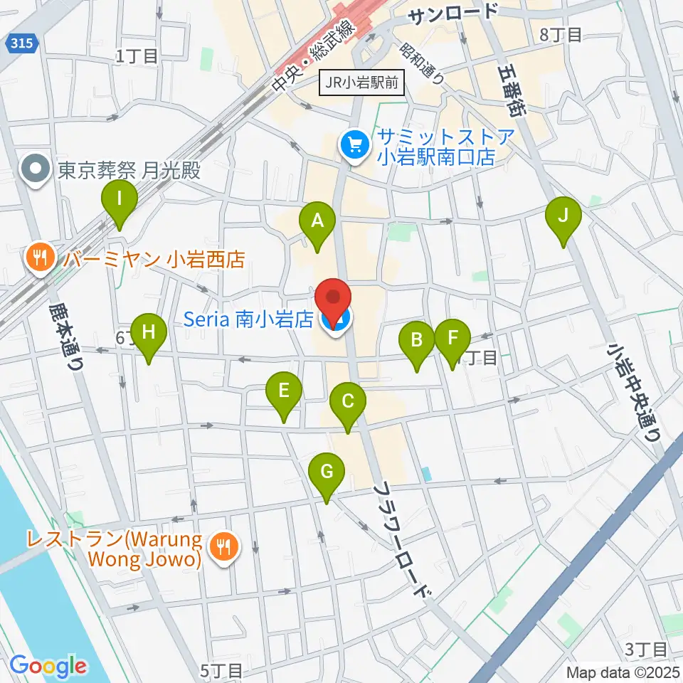 南小岩バッハザール周辺のホテル一覧地図