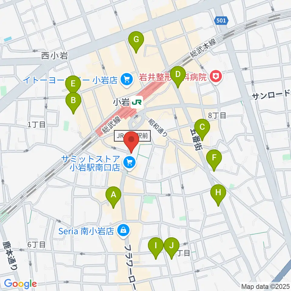 音曲堂周辺のホテル一覧地図