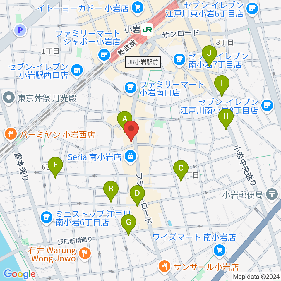 メイト音楽学院周辺のホテル一覧地図