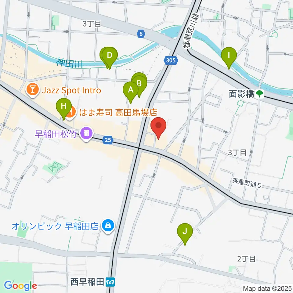 高田馬場ラビネスト周辺のホテル一覧地図