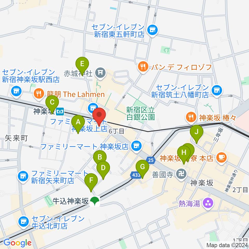 神楽音周辺のホテル一覧地図