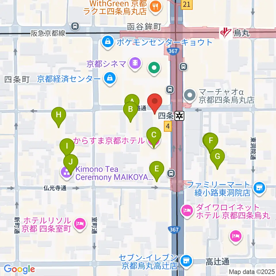 株式会社サロット周辺のホテル一覧地図