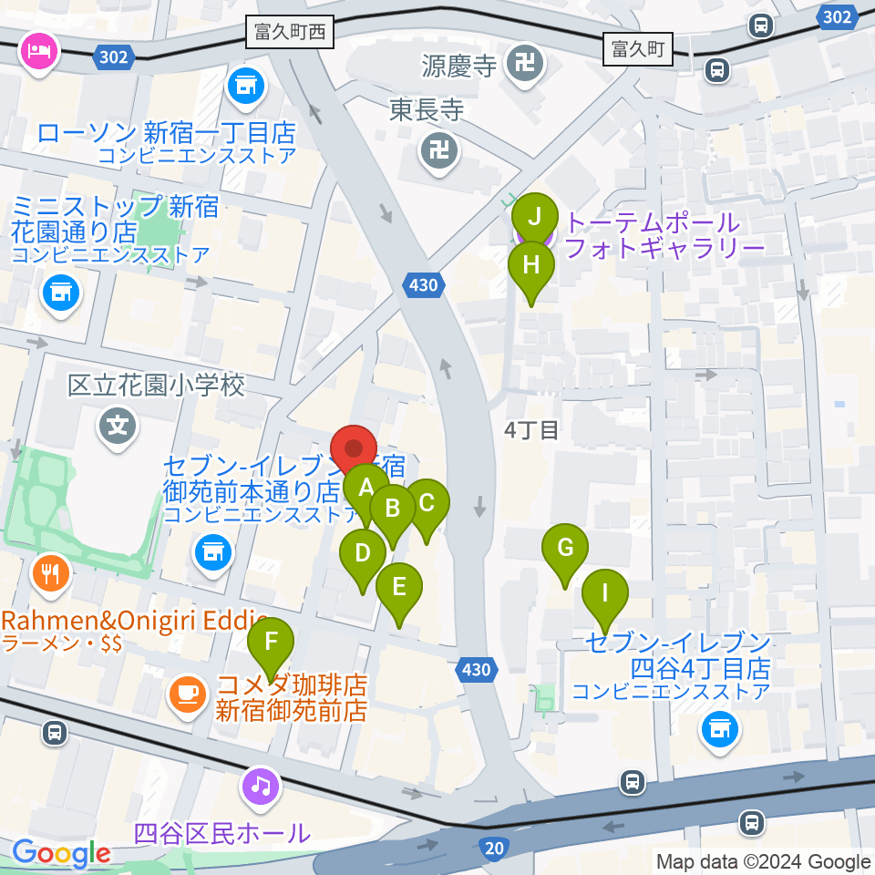 STUDIO Cross Edge周辺のホテル一覧地図