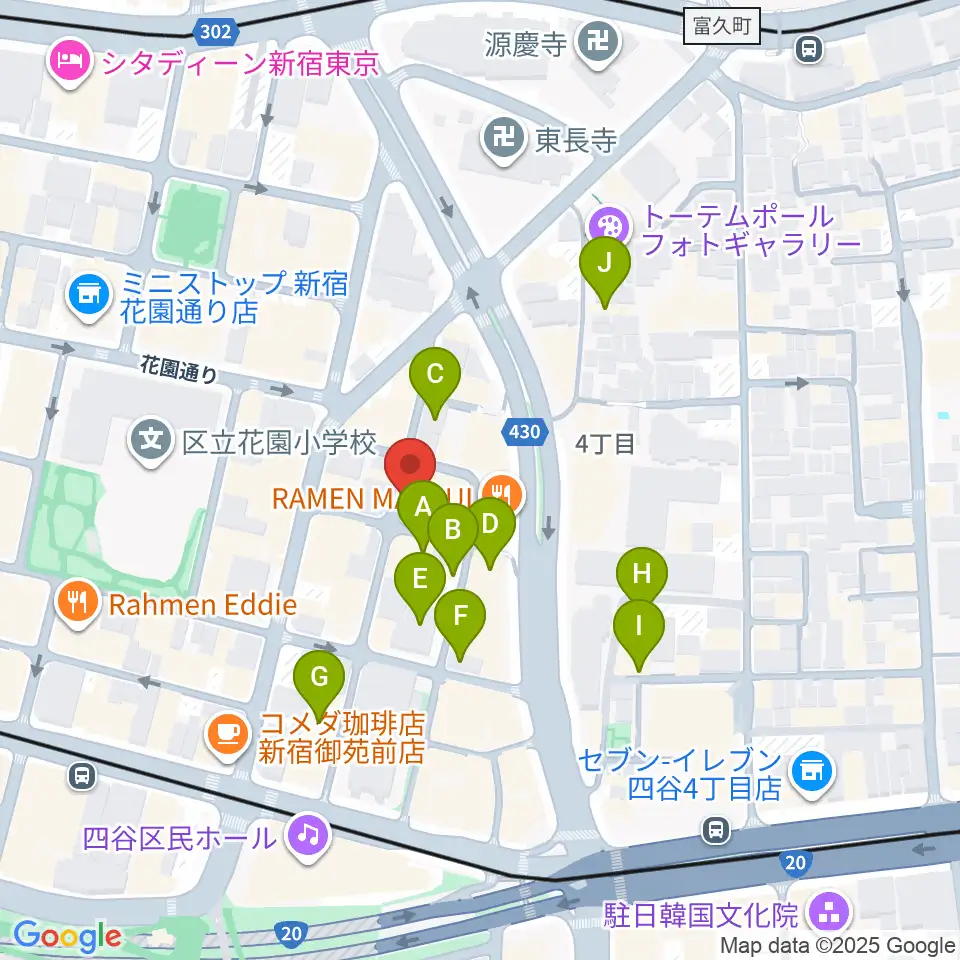 STUDIO Cross Edge周辺のホテル一覧地図