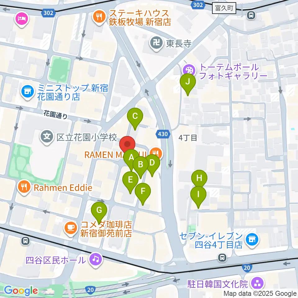 STUDIO Cross Edge周辺のホテル一覧地図