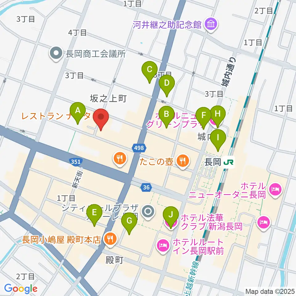 音楽色堂周辺のホテル一覧地図