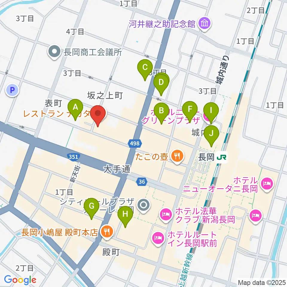 音楽色堂周辺のホテル一覧地図