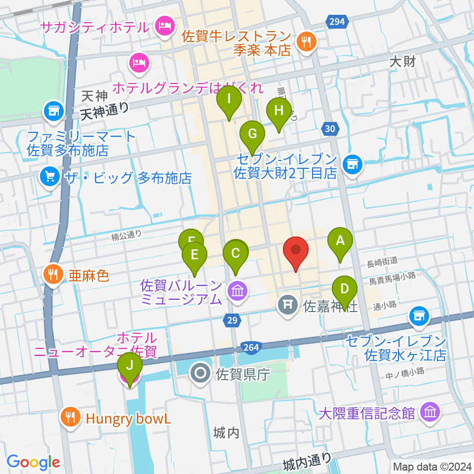 佐賀Riff周辺のホテル一覧地図