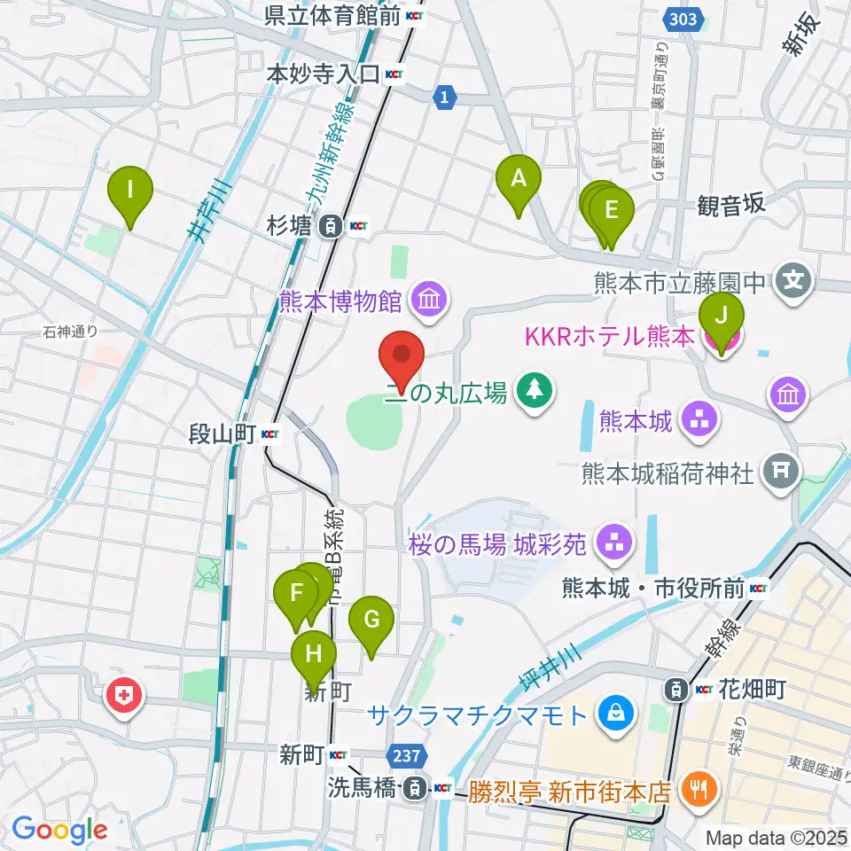 リブワーク藤崎台球場周辺のホテル一覧地図
