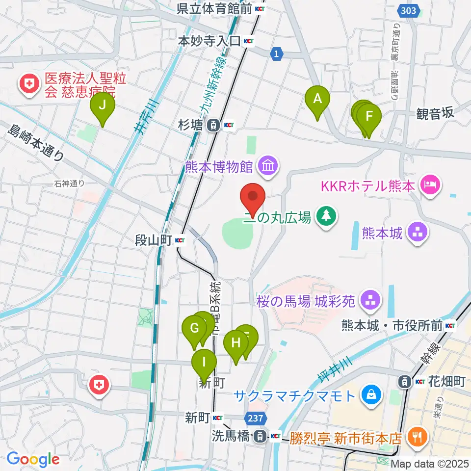 リブワーク藤崎台球場周辺のホテル一覧地図