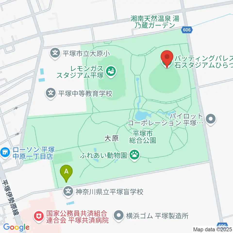 バッティングパレス相石スタジアムひらつか周辺のホテル一覧地図