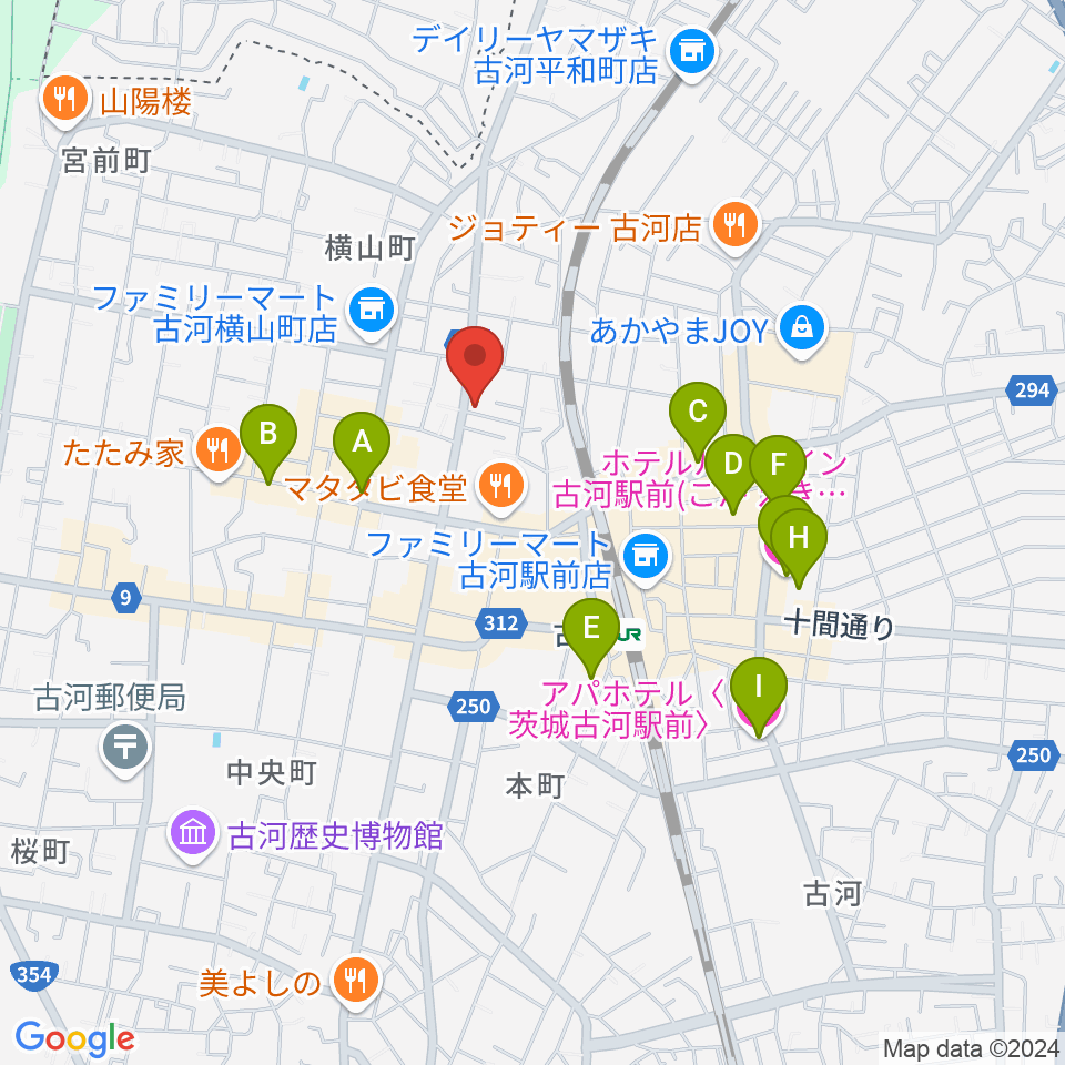 カフェアップス周辺のホテル一覧地図