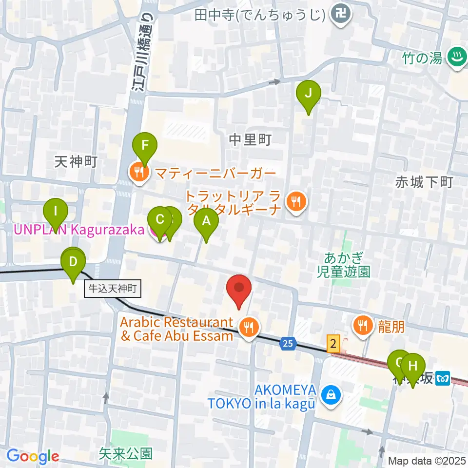 神楽坂マッシュレコード周辺のホテル一覧地図