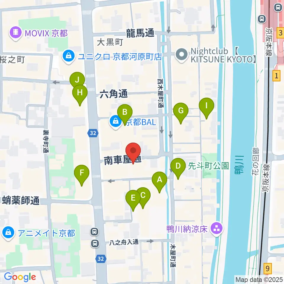 someno kyoto周辺のホテル一覧地図