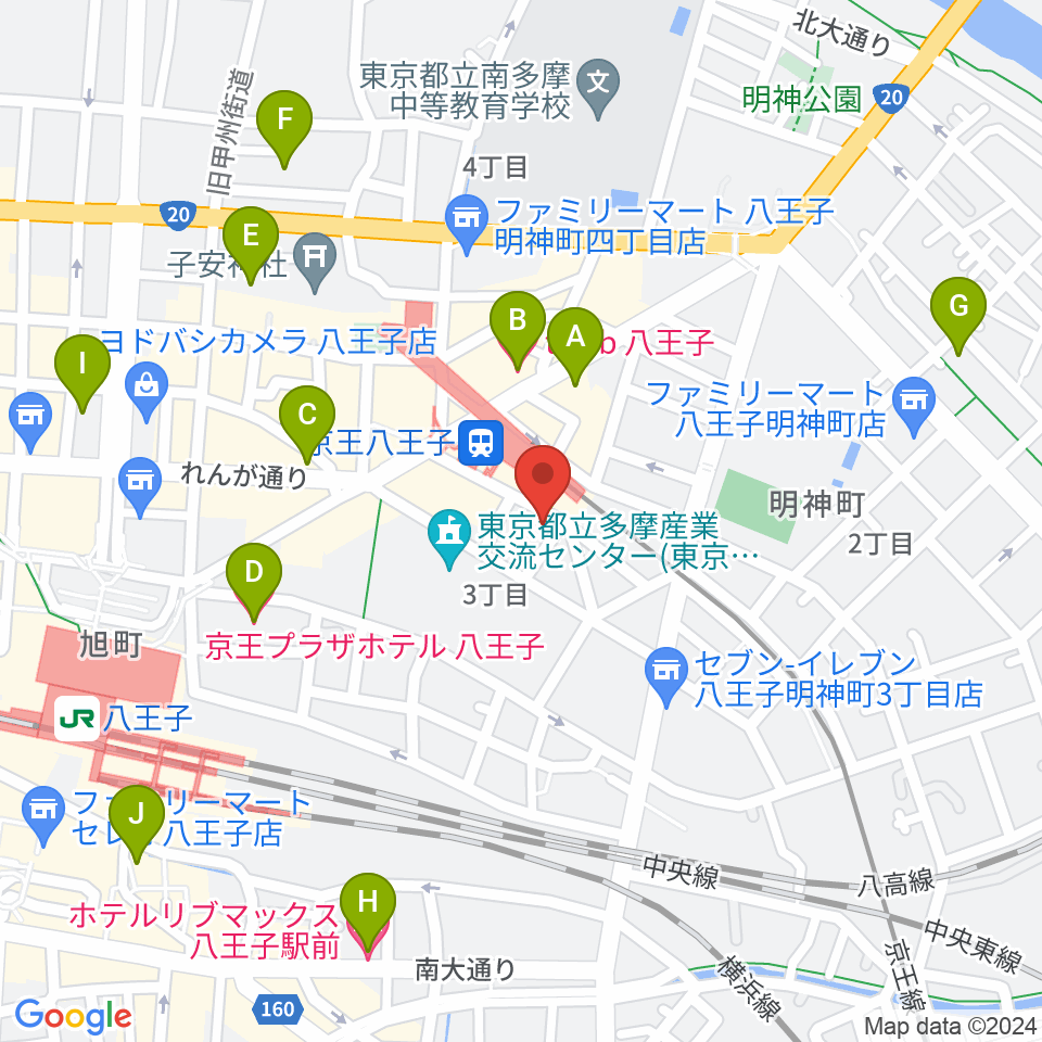 スタジオネイ周辺のホテル一覧地図
