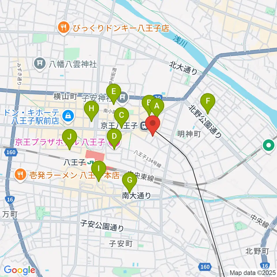 スタジオネイ周辺のホテル一覧地図